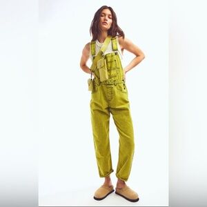 Acid Yellow Ziggy Overalls-Free People